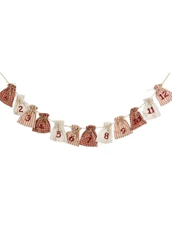 Adventskalender 1 – 24 – Vinröd/natur – 180cm