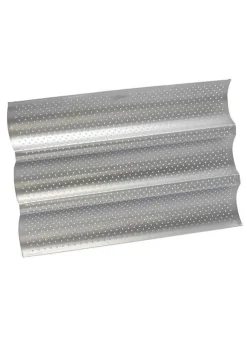 Baguetteplåt Silver Top perforerad 3-delad – Patisse