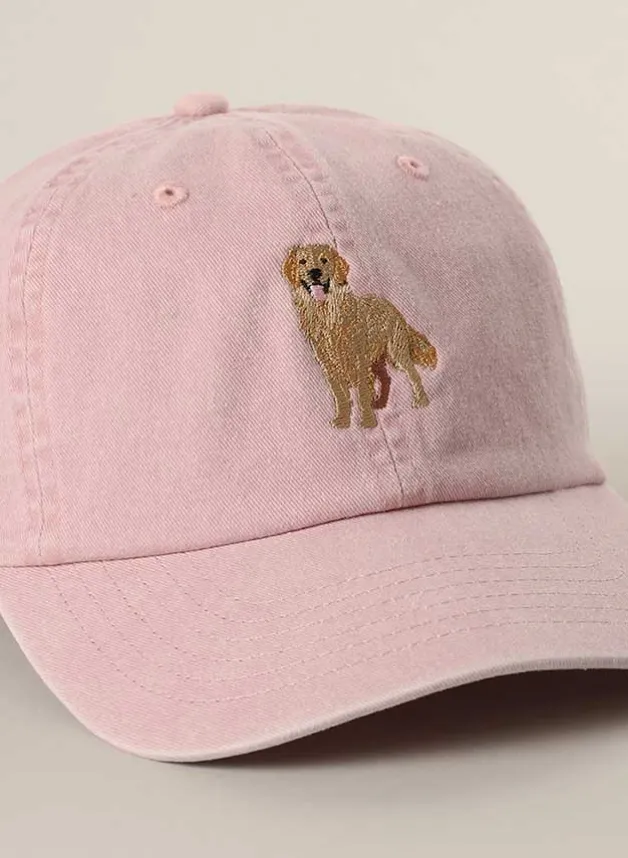 Baseballkeps Golden Retriever – Ljusrosa
