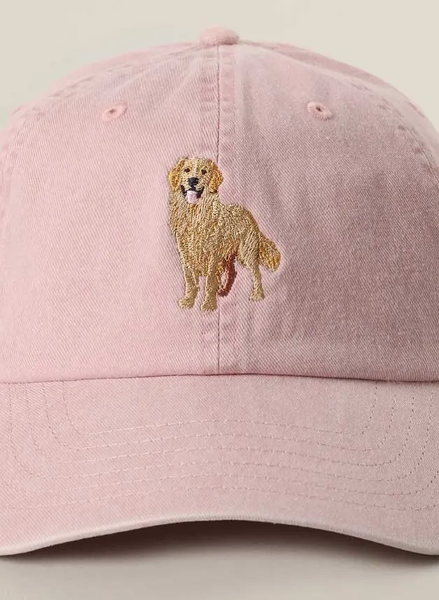 Baseballkeps Golden Retriever – Ljusrosa
