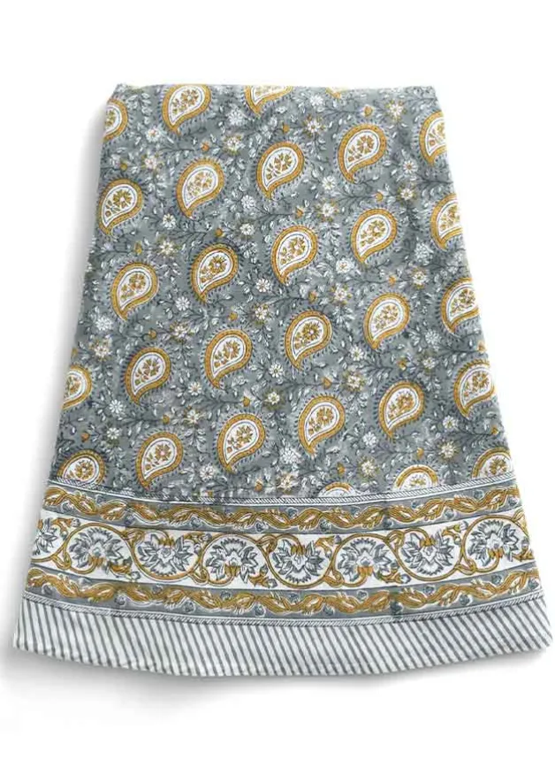Bordsduk Botanique Paisley Rund ø220cm – Chamois