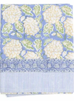 Bordsduk Dahlia Blue & Yellow 150×350 cm – Chamois