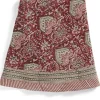 Bordsduk JULDUK Linne Oriental Red Rund Ø220 cm – Chamois