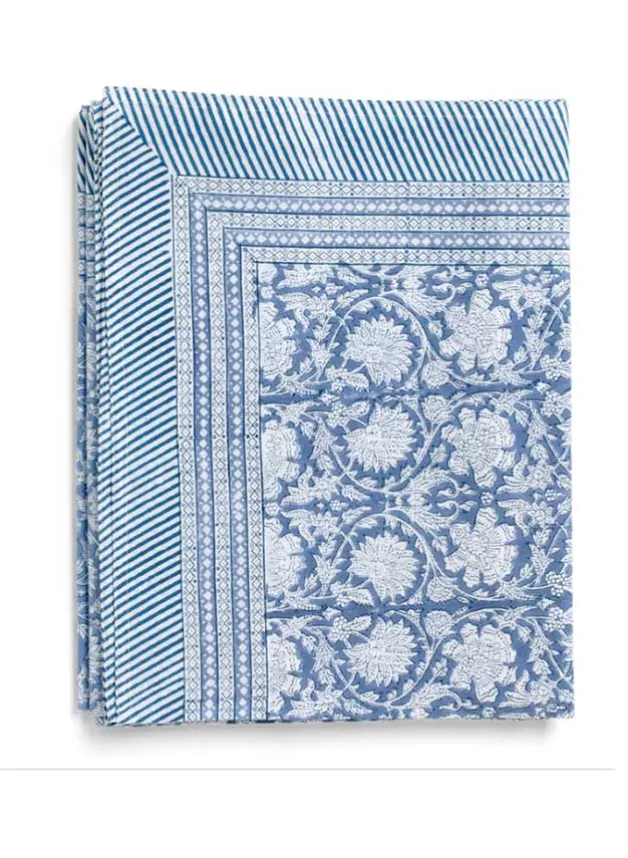 Bordsduk – Paradise Cornflower – 170×270 cm – Chamois