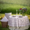 Bordsduk Rund – Big Paisley Rose Ø 220 cm – Chamois