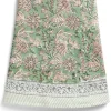 Bordsduk Rund – Indian Summer Green/Rose Ø 220 cm – Chamois