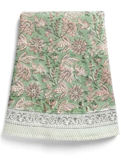 Bordsduk Rund – Indian Summer Green/Rose Ø 220 cm – Chamois