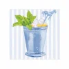 Cocktailservett 25×25 cm – Blue Mint Julep – Caspari