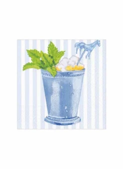 Cocktailservett 25×25 cm – Blue Mint Julep – Caspari