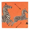Cocktailservett 25×25 cm – Zebras Orange – Caspari