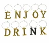 Drinkmarkör till vinglas/koppmarkörer – Enjoy drink – 10 st