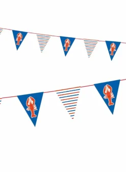 Flaggspel Trianglar med Kräfta och randiga flaggor 3m