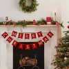Flaggspel vinröd med guldtext Merry C. – Ginger Ray