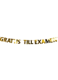 Girlang – Grattis Till Examen 3,6 m – Guld