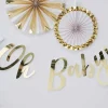 Gold foiled Oh baby bunting