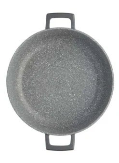 Gryta 28 cm – 4 L Gjuten Aluminium Svart Låg – Masterclass