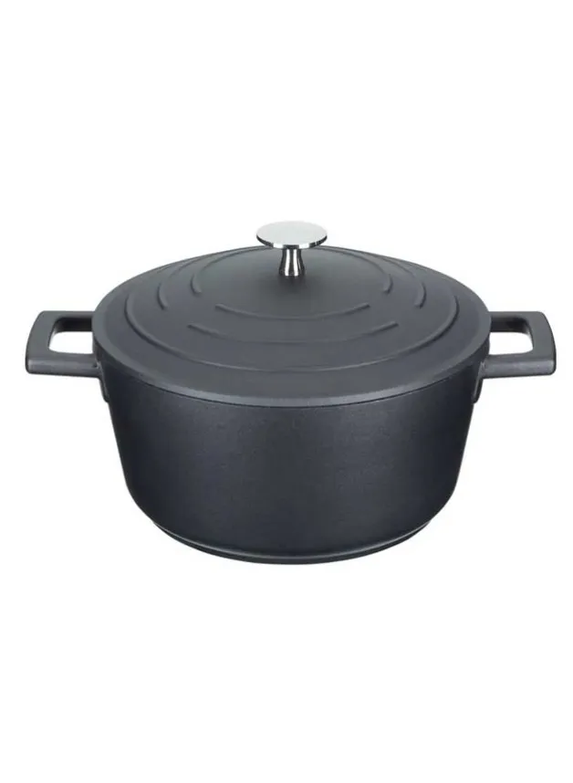 Gryta 20 cm – 2,5 L Gjuten Aluminium – Svart – Masterclass
