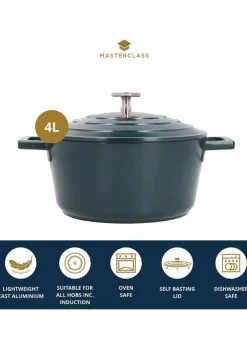 Gryta 4 L i Gjuten Aluminium – Hunter Green – Masterclass