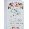 Hand illustrated floral save the date cards – boho