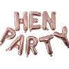 Hen party rose gold balloon bunting