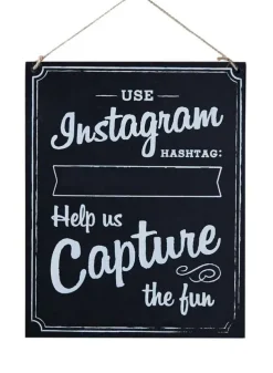 Instagramskylt i trä