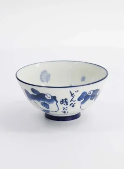 Japansk Risskål Blåsfisk 11,3×5,8 cm – Tokyo Design