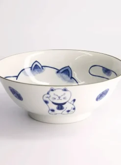 Japansk skål Kawaii Tayo Cat Vit 15,5×7 cm – Tokyo Design