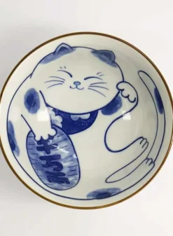 Japansk skål Kawaii Tayo Cat Vit 15,5×7 cm – Tokyo Design