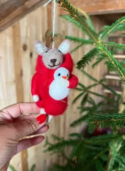Julgransdekoration i ull – Ren med Dunjacka – S&B