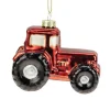 Julgransdekoration RÖD Traktor Julgranskula 7×9 cm