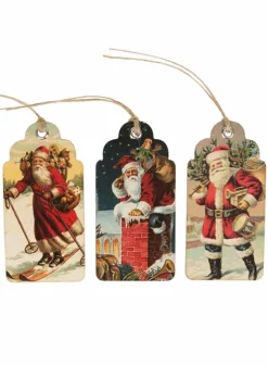 Julklappsetiketter ”Gammeldags jultomte” 15 st – S&B