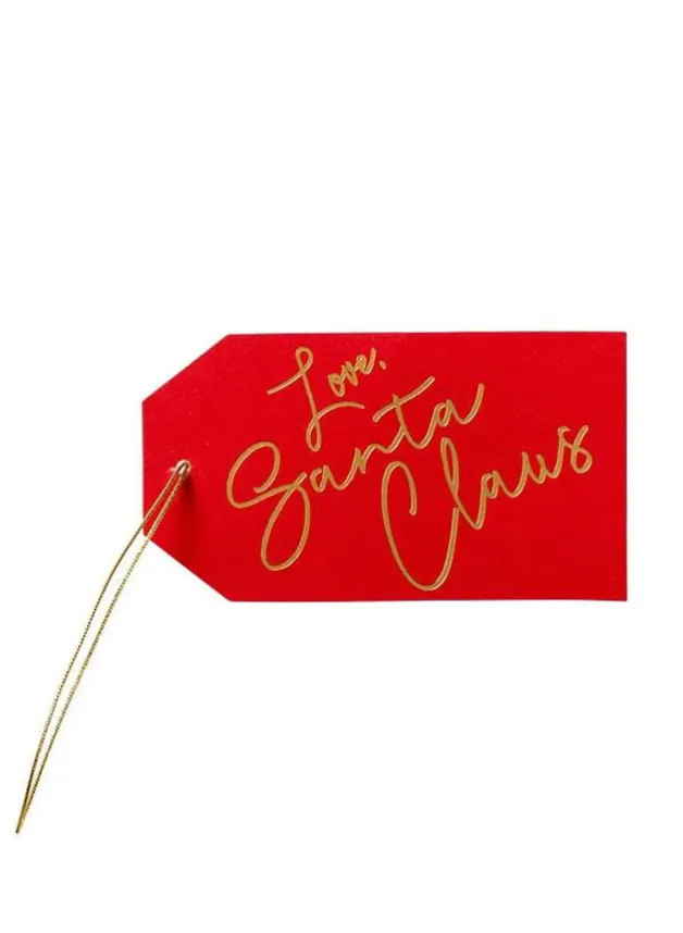 Julklappsetiketter 4 stycken – Love, Santa Claus Gift Hang Tags – Caspari