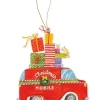 Julklappsetiketter 4 stycken – 15 cm – Christmas Mobile Gift Hang Tags – Caspari
