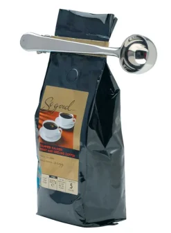 Kaffeskopa med påsförslutare