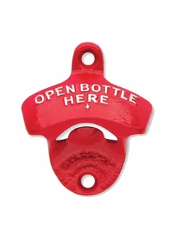 Kapsylöppnare vägg – Open Bottle Here – Röd – STARR