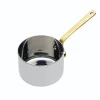 Kastrull Mini – Rostfritt stål med handtag mässing – D 6,5 cm