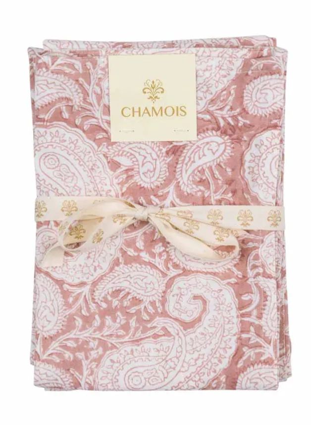 Kökshandduk, Big Paisley Fuchsia Rose 1 st 50×70 cm – Chamois