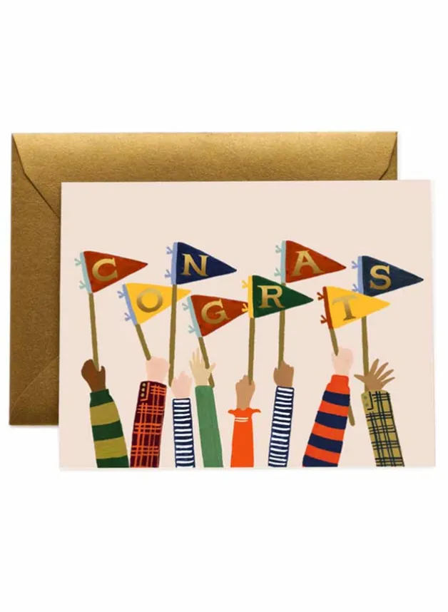 Kort – Congrats Pennants Card – Rifle paper Co