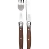 Laguiole Heritage – Set med 6 Knivar och 6 Gafflar i Valnötsträ