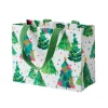 Liten Presentpåse – Julgranar och prickar – Caspari – 17.75 x 7.5 x 13.5 cm