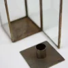 Ljuslykta Samos järn och glas H37x9 cm – O&J
