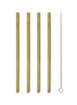 Miljövänliga sugrör i Bamboo – Set om 8 stycken