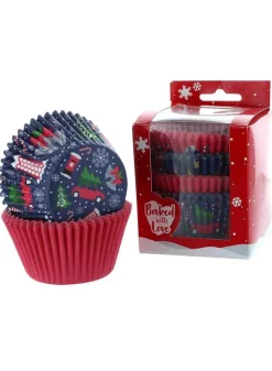 Muffinsformar Julmönstrade 100 st – 4 olika motiv