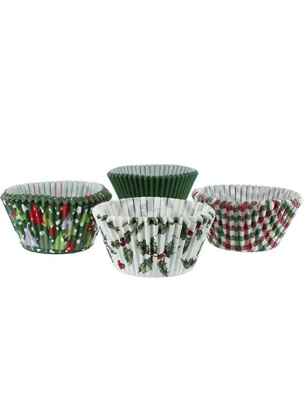 Muffinsformar – Julmönstrade vintage – 100st – 4 olika motiv