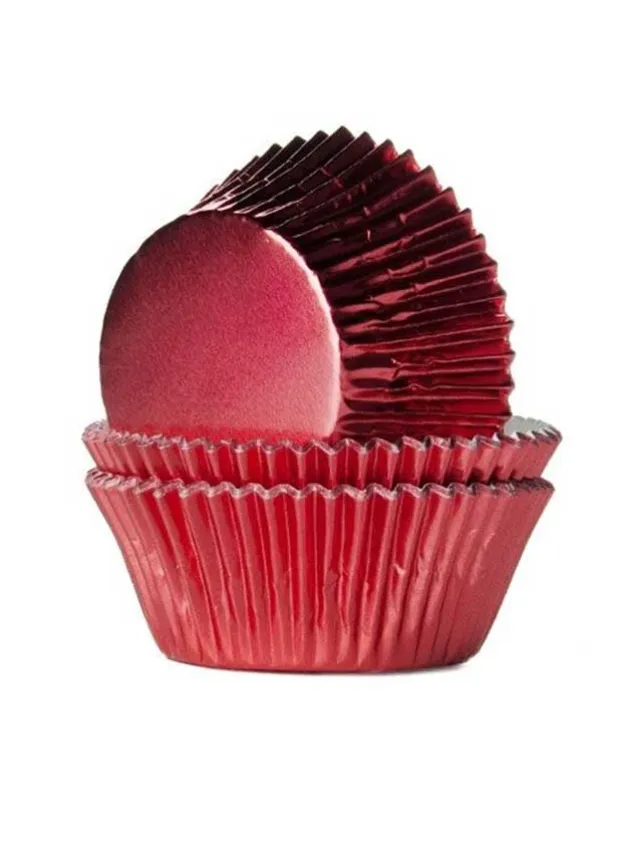 Muffinsformar Röda folierade 24 st – House of Marie