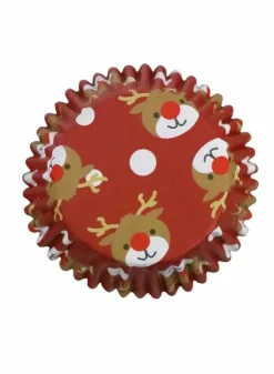 Muffinsform Röd med Rudolph – 30 st