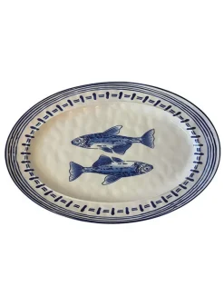 Ovalt Serveringsfat med Fiskar 38×26 cm