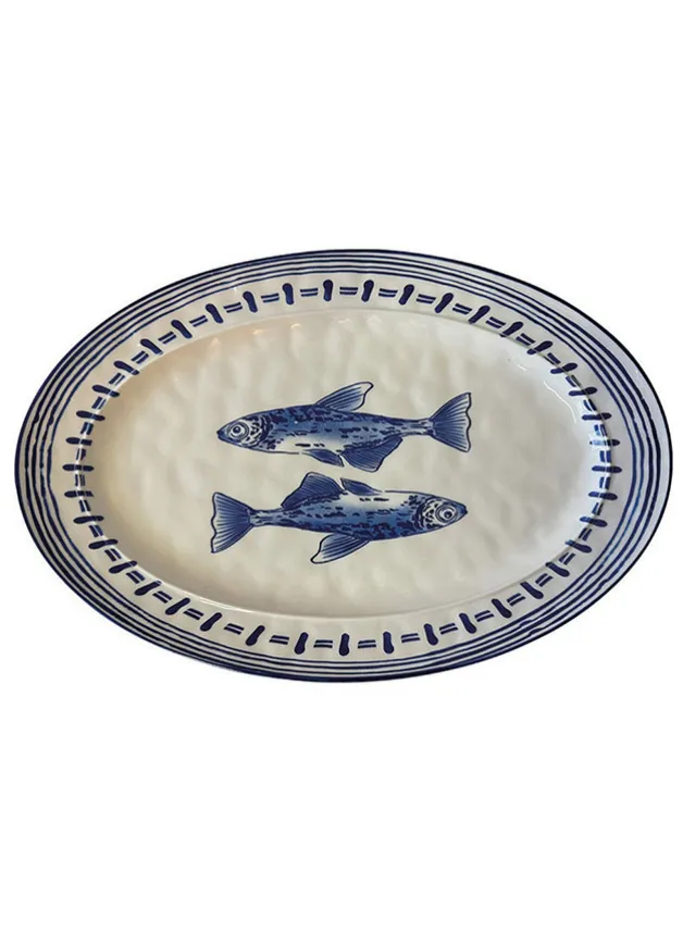 Ovalt Serveringsfat med Fiskar 38×26 cm