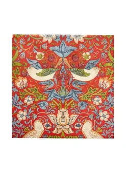 Papperservett Strawberry Thief 24×24 cm Röd – William Morris