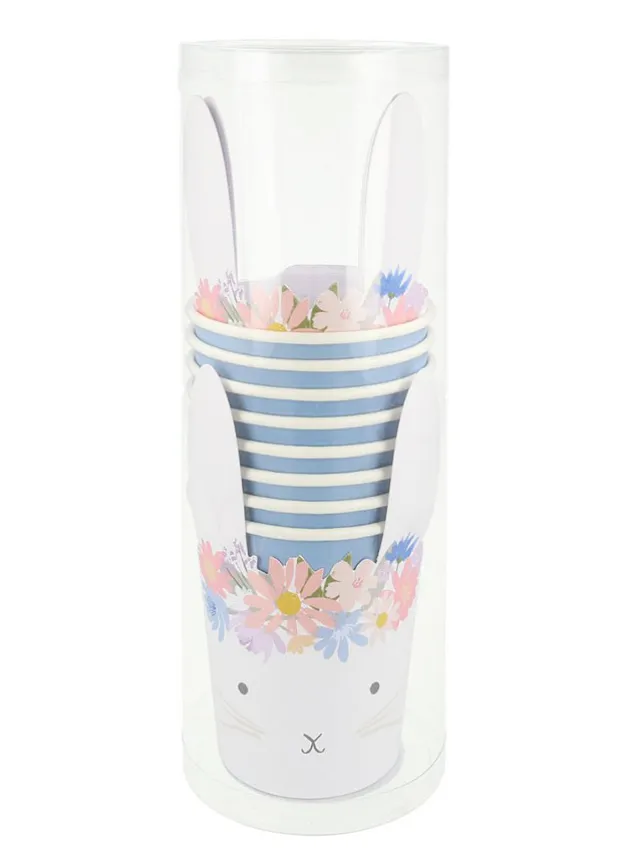 Pappersmugg – Kanin med blomkrans – 8 st – Meri Meri